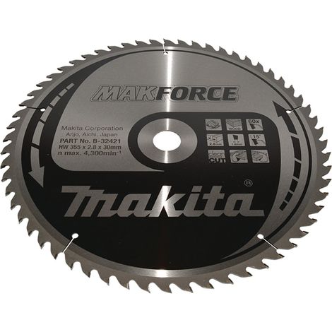 Makita MAKFORCE Hoja de sierra 355x30x60Z - B-32421