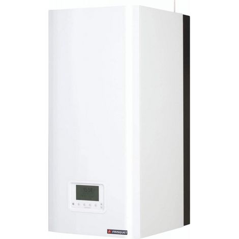 Frisquet – Chaudière gaz à basse température mixte instantanée 25 kW – Classe énergétique A – Diamètre sortie fumées 80mm – Pour espaces confinés