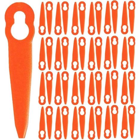 Lames de rechange en plastique pour tondeuse Stihl Polycut 2-2 FSA 45 FSA 57 FSE 52, Sun Joe 24V-GT10 - Lot de 100 (1/5)