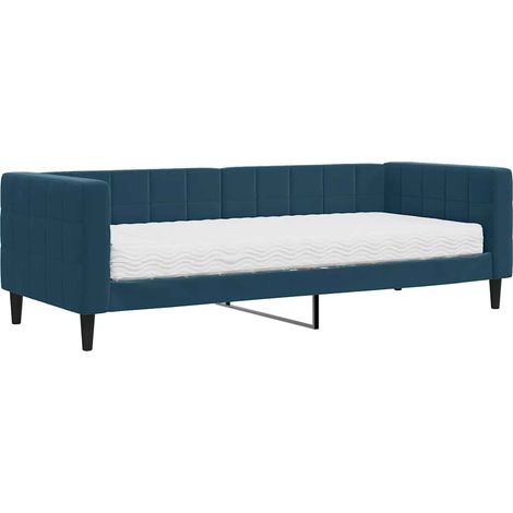 Maison Exclusive - Divano Letto con Materasso Blu 80x200 cm in Velluto