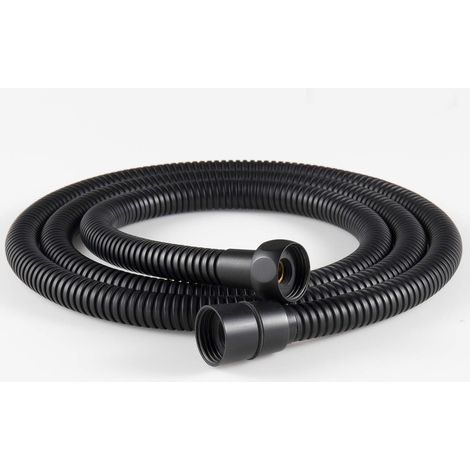 Tuyau de douche flexible de rechange en acier inoxydable 304 avec raccords en laiton. Tuyau de douche RV. 1,5 m/59 po noir (1/5)