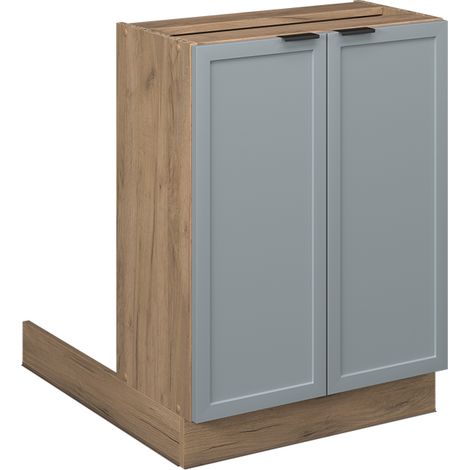 Isola cucina Fame-Line, Blu-grigio chiaro, 60 cm senza piano di lavoro, Vicco