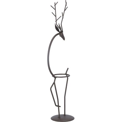 Support pour plantes en fer forgé en forme de cerf, vase hydroponique en verre transparent pour salon, type A (1/5)