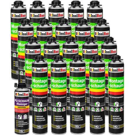 IsolBau Pistol Mounting Foam B2 Montageschaum 20 x 750 ml 1 x Cleaner (1/5)