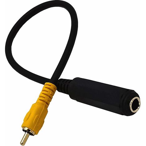 Câble audio de 0,3 mètre, plaqué or, prise femelle 6,35 mm vers RCA mâle, rallonge (1/5)