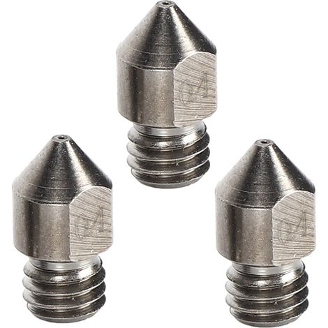 Lot de 3 buses d'impression 3D MK8 résistantes à la corrosion et aux hautes températures (1,75/0,4 mm). (1/5)