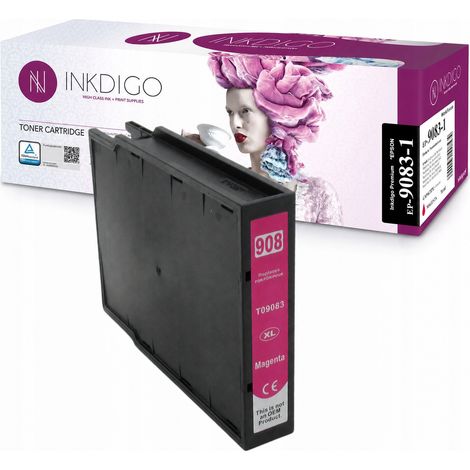 Tinta Inkdigo T9083 compatible con Epson WorkForce Pro WF-6090D2TWC con certificación TÜV. (1/5)
