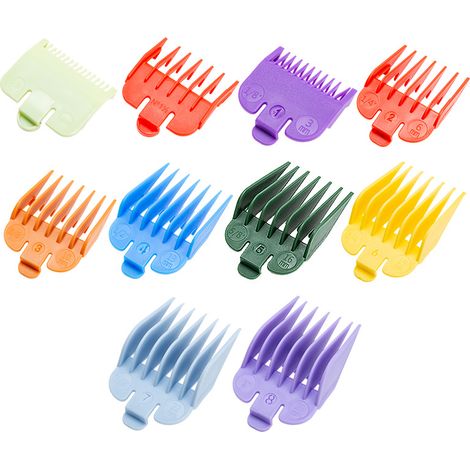 10 Stück professionelle Haarschneidemaschinen-Aufsatzkämme, Ersatzaufsätze, Schnittbegrenzungskämme, geeignet für viele Haarschneidemaschinen für Friseursalons (1/5)