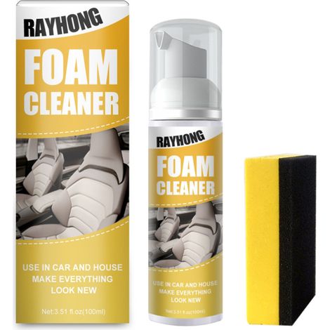 Nettoyant mousse multi-usages 100 ml, anti-âge, pour intérieur de voiture et maison (spray). (1/5)