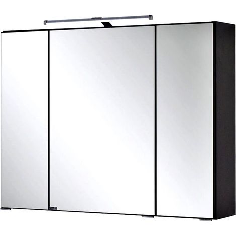 Spiegelschrank 80cm graphitgrau PADUA-03 LED-Aufbauleuchte, B x H x T: 80 x 66 x 20cm (1/5)