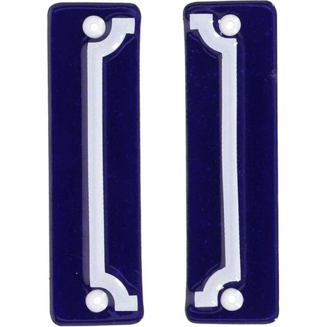Cadre pour numéro de maison en fer émaillé (Lot de 2) (1/2)
