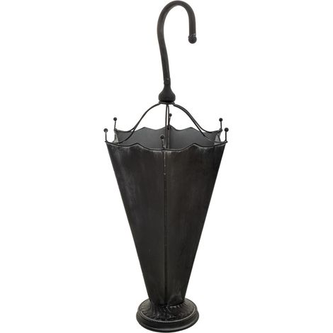Paragüero de metal negro 32.5x28.5x81.5h cm