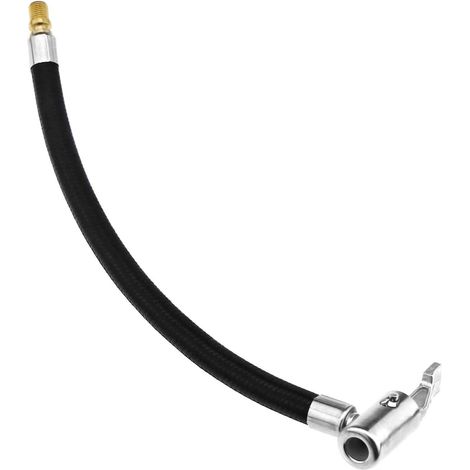 Braided Inflator Hose with Nozzle Inflator Adapter for Motorcycle Car Tyre 1 x 2 x 23.5 cm (1/4)