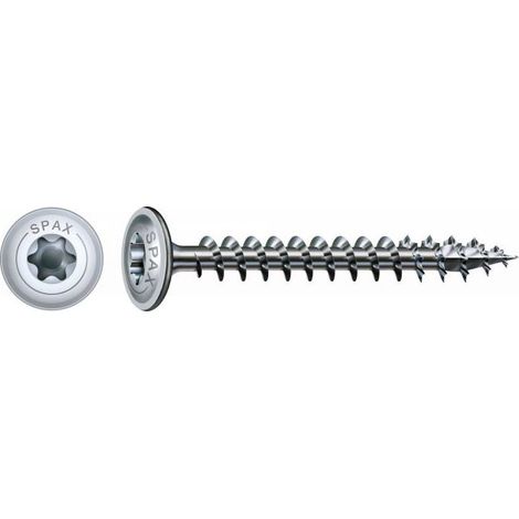 SPAX HI.FORCE, 8 x 100 mm, 50 piezas, rosca integral, cabeza de placa, T-STAR plus T40, 4CUT, WIROX - 0251010801005
