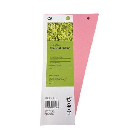 Soennecken Trennstreifen oeco 1434 12,5/6,5x24cm rosa 100St. (1/4)
