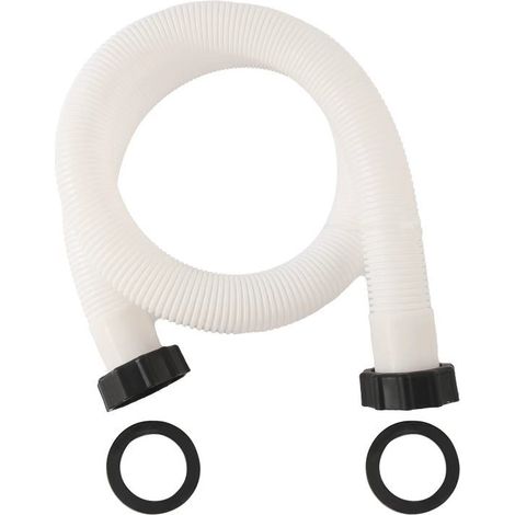 Tuyau et écrou de piscine - Tuyau de rechange blanc pour pompe de piscine, diamètre 1,5 pouce (1,5 m) (1/5)