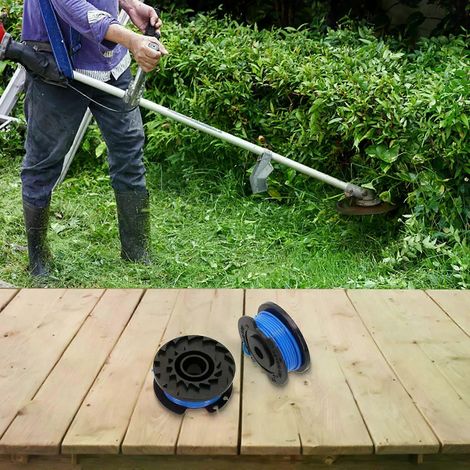 Bobine de fil de coupe-bordures de haute qualité pour tondeuse LAWNMASTER CLGT2425S-01, 1,5 mm, lot de 2, 6 mètres -xj (1/5)