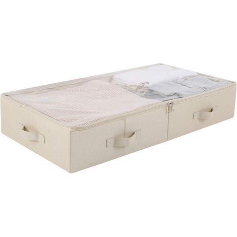 Unterbett Aufbewahrungsboxen Deckel Schuhe Bettwäsche 854315cm Beige (1/5)