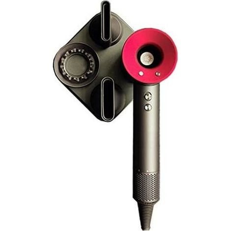 Haartrocknerhalter, schwarze Wandhalterung für Dyson Haartrockner, magnetischer Wandhalterungsrahmen für Dyson Supersonic Haartrockner, Zubehör-Organizer, Aufbewahrungshalter für Lockenwickler, Düsen (1/5)