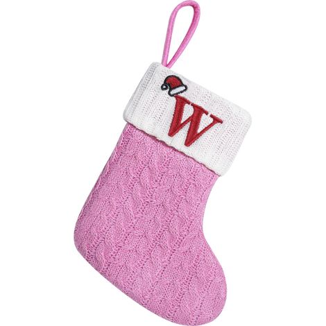Chaussette De Noël Tricotée - Personnalisée Avec Initiale - Pour Enfants Et Famille - Décoration De Cheminée Et Fête De Fin D Année - 1 Pièce (1/4)
