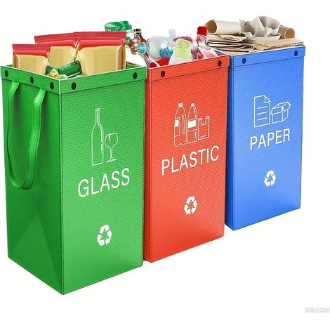 Collapsible Bin 3 Pieces 40ml Portable Trash Container