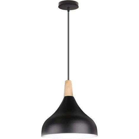 Lampadario a sospensione E27 per isola cucina, mini magazzino, stile fattoria, creativo, originale, moderno, in legno, lampadario decorativo, plafoniera. (1/4)