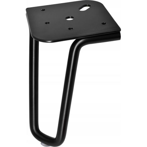 Piedino per divano letto nero MAT loft H150 obliquo SL009 (1/4)