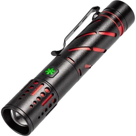 Flashlight - Rechargeable Zoom LED - Waterproof IPX6 - 1000 Lumen - Telescopic Focus - For Camping Hiking Outdoor Use - 1 Piece (1/4)