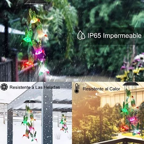 Solarbetriebene Windspiele, LED-Pendelleuchten in Form eines Windspiels, Hofleuchten, dekorative Gartenbeleuchtung (1/5)