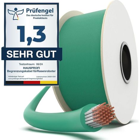 HAUSPROFI 150M Universal Compatible Robotic Lawnmower Cable, Robotic Lawnmower Wire, High-Quality Tinned Copper Perimeter Cable, Cable for Husqvarna, Worx, Gardena, Bosch, Yard Force etc. Robotic Lawn (1/5)