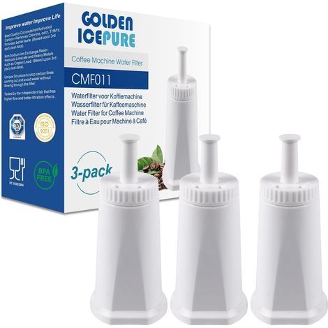 3 Pièces Filtre à eau, Charbon actif, Résine échangeuse d'ions, Pour machine à café Sage et Breville (1/5)