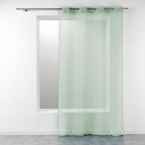 Rideau Voilage Étamine "Telma" 140x280cm Sauge (1/4)