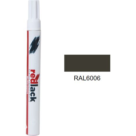 Feltro Vernice per ritocchi 8 ml – RAL 6006 – Grigio oliva – satinata – multisupporto – Redlack