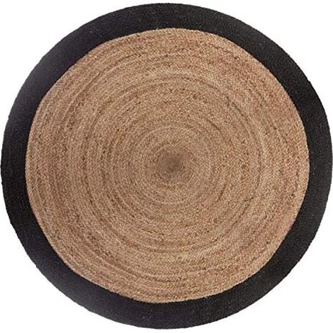 Alfombra arpillera negra ø120cm atmosphera (1/5)