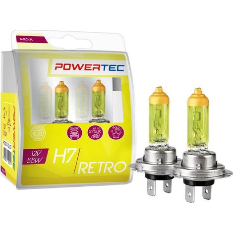 2 Ampoules Halogene H7 55w Jaune
