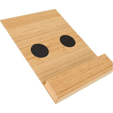 Bandeja de madera portátil para reposabrazos, antideslizante, para usar con café/mando a distancia/sofá. (1/5)