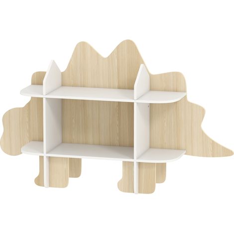 Kinderbücherregal mit 6 Fächern, 120 x 28 x 72,2 cm, Naturholz, zur Aufbewahrung von Spielzeug und Büchern