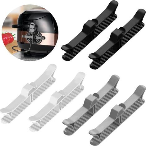 Kabelaufwickler-Set mit 6 selbstklebenden Kabelclips zur Organisation von Küchengeräten, ideal für Kaffeemaschine und Heißluftfritteuse (1/5)