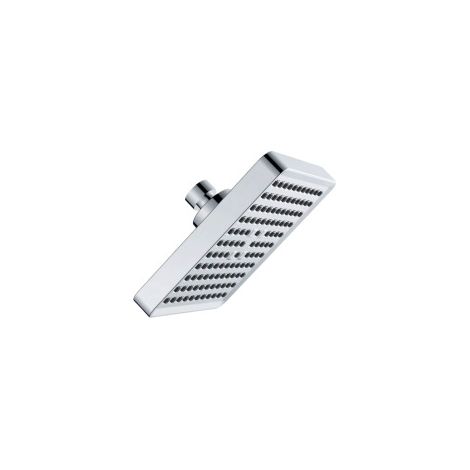 Soffione doccia fisso a soffitto in acciaio inox anticalcare, con angolo di getto regolabile e facile installazione, finitura cromata. - AquaForge (1/5)