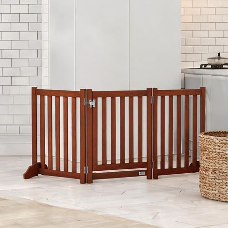 Barrière pour animaux pliable en MDF 205 x 30 x 60 cm (1/5)