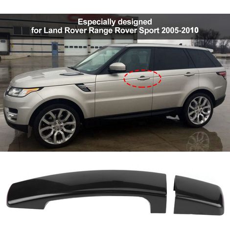 Set di 4 coperture nere lucide per maniglie esterne delle portiere auto per Range Rover Sport Discovery 3 Freelander 2