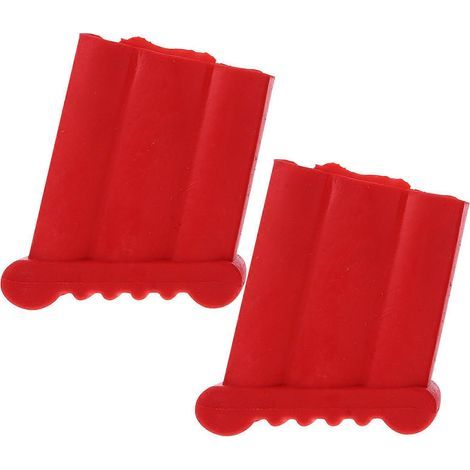 Lot de 2 patins antidérapants pour pieds d'échelle (rouge)-8.00X7.00X3.70CM-Red (1/4)