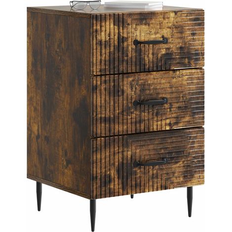 Maison Exclusive - Armadio da Notte con cassetto Rovere Fumo 43 x 41 x 66,5 cm