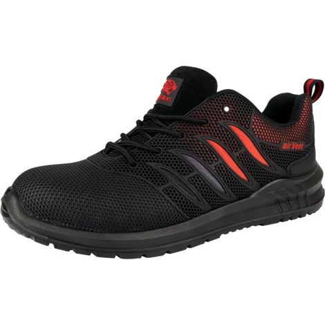 Chaussures de travail AIRVENT, chaussures de sécurité respirantes SB, noir/rouge, taille 42 (1/5)