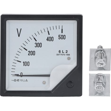 Voltmètre analogique AC 0-500V, voltmètre à aiguille pour tableau, indicateur de tension pour équipement (1/5)