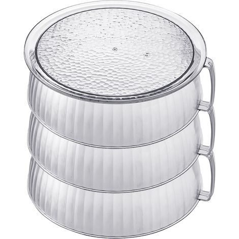 Couvercle alimentaire multicouche, couvercle alimentaire transparent multifonctionnel, couvercle isotherme pour conserver la fraîcheur des plats, idéal pour la cuisine et la table à manger (3 couches) (1/5)