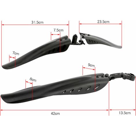 Fahrradschutzblechset, dreiteiliges verstellbares Set, Schutzbleche für Vorder- und Hinterrad, Zubehör für Rennradschutzbleche. (1/5)