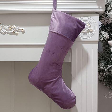 Chaussette De Noël - Velours Polyester - Décoration Murale Pour Fêtes - 40 6 Cm - 1 Pièce (1/5)