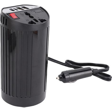 Onduleur de Voiture, Adaptateur de Prise 12 V CC vers 220 V CA pour Voiture avec Protections Multiples, Prend en Charge la Recharge Rapide PD et QC, pour Les Voyages (1/5)