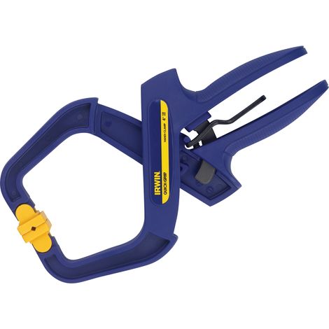 IRWIN Handi-Clamp One-Handed Clamp 100mm with 20-40kg Holding Capacity, Quick-Release Lever, Model T59400ECD (1/2)